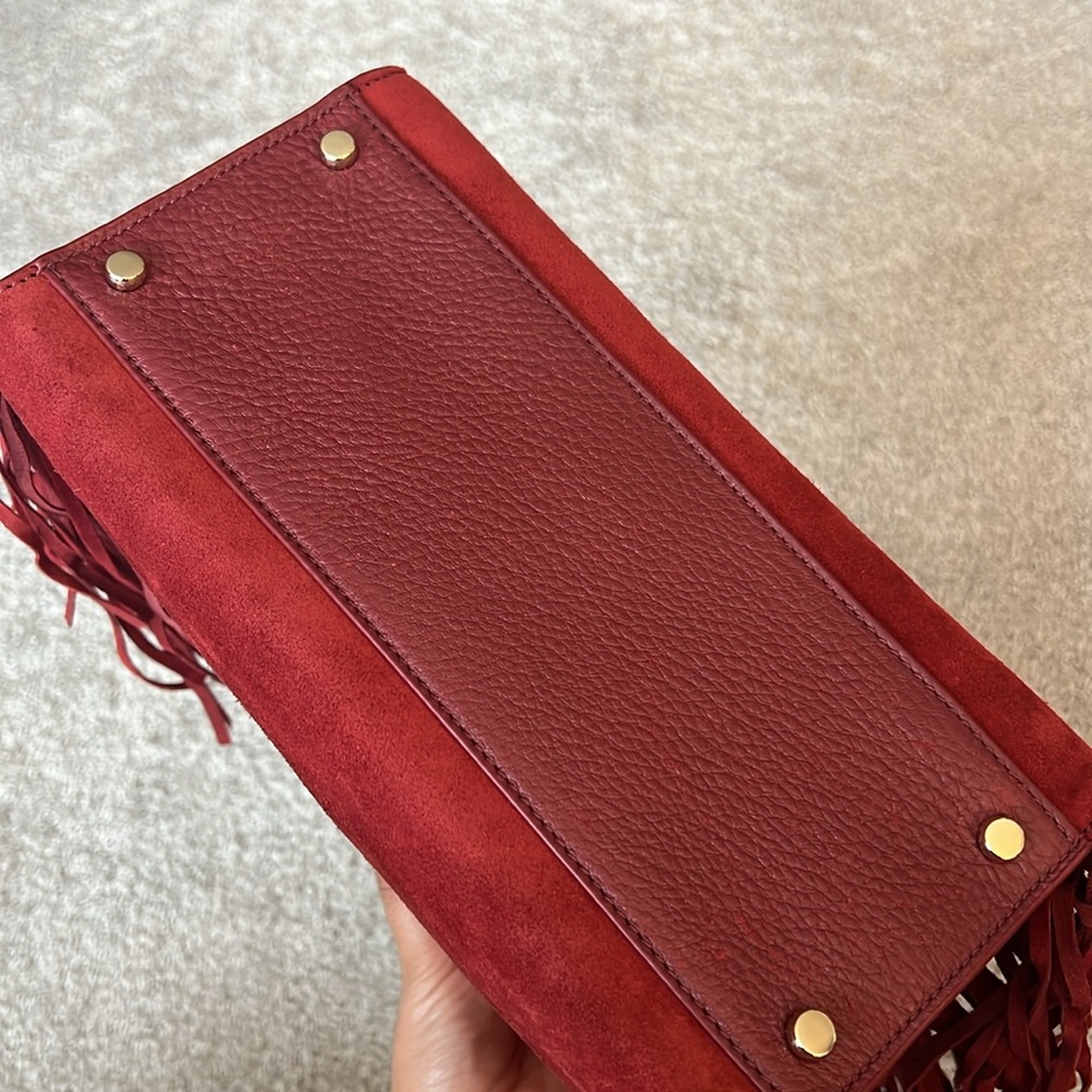Kate Spade White Rock Fringe Satchel—Suede Sam Sienna - Picture 4 of 6